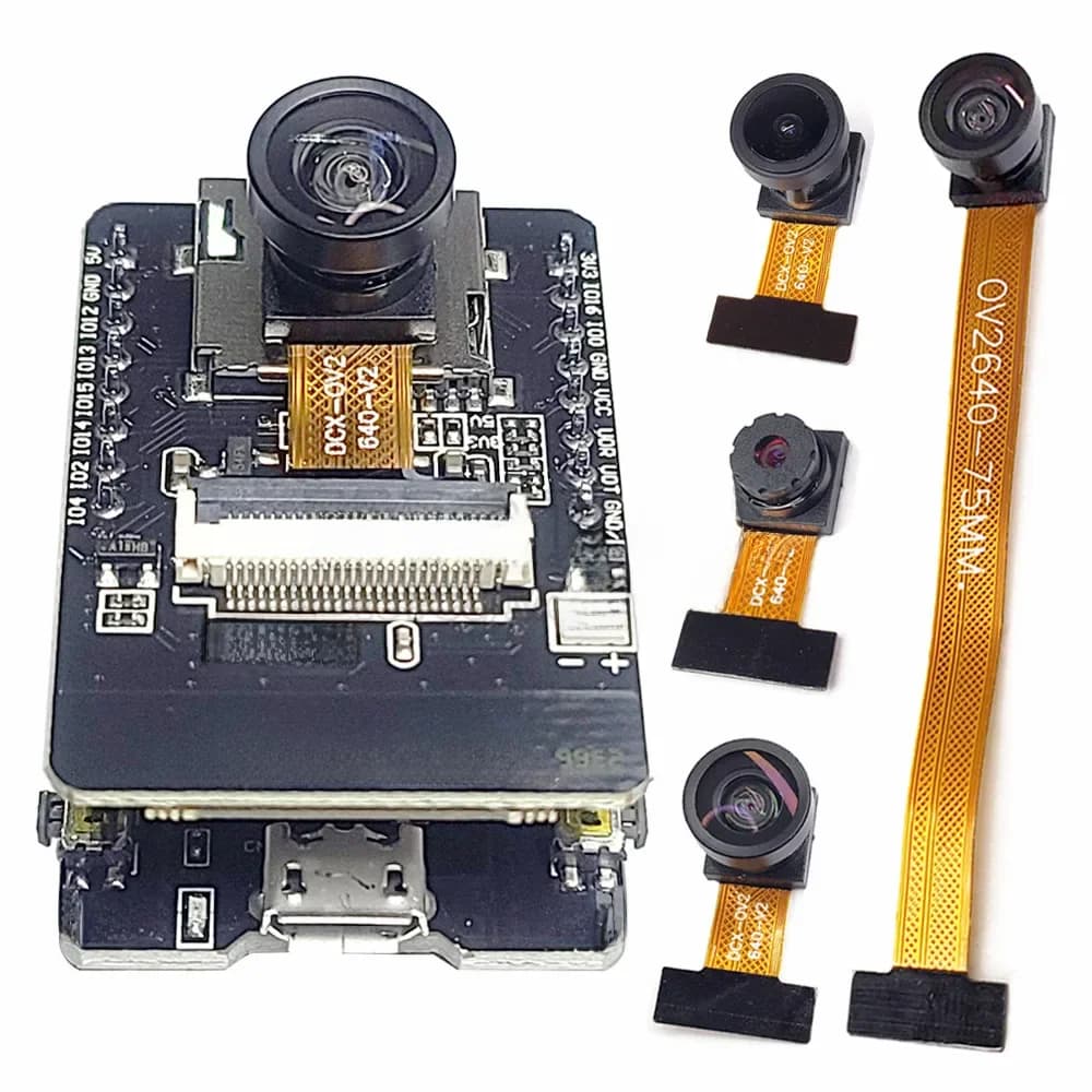 Kit de module caméra ESP32-CAM original, WiFi 2,4 GHz, Bluetooth, 8 Mo de PSRAM, module caméra OV2640, 66 120 160 degrés, vision nocturne 850 nm