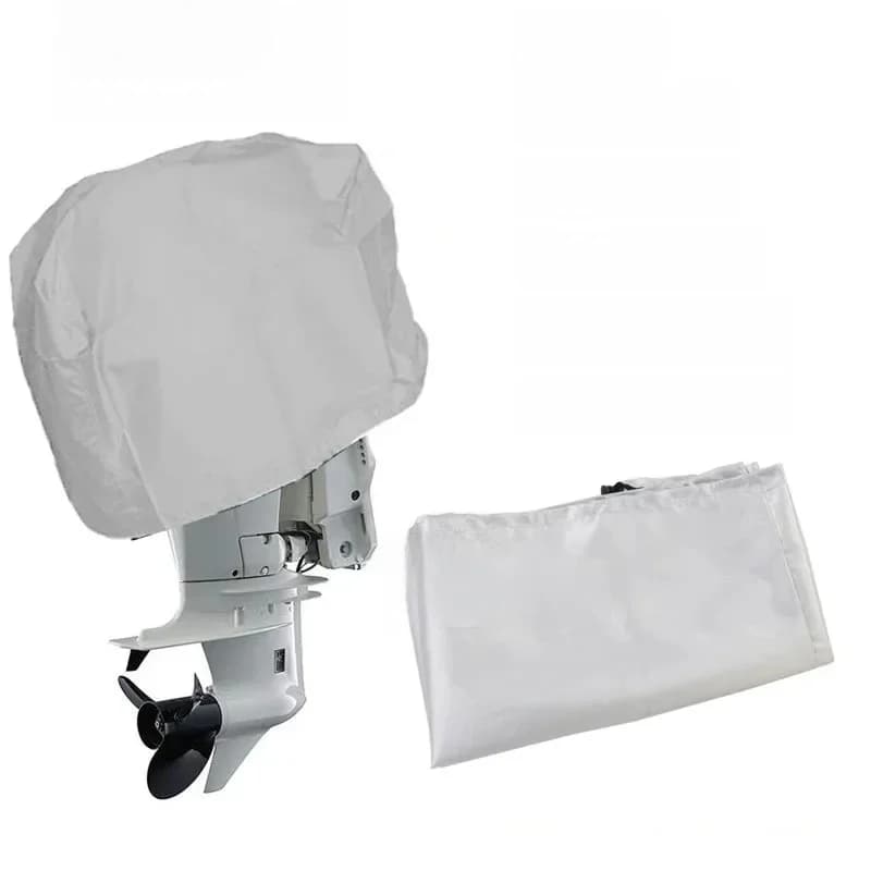 Couverture de bateau à moteur 15-250HP 210D, étanche, demi-bord de Yacht, Anti-UV, Anti-poussière, toile de protection de moteur marin