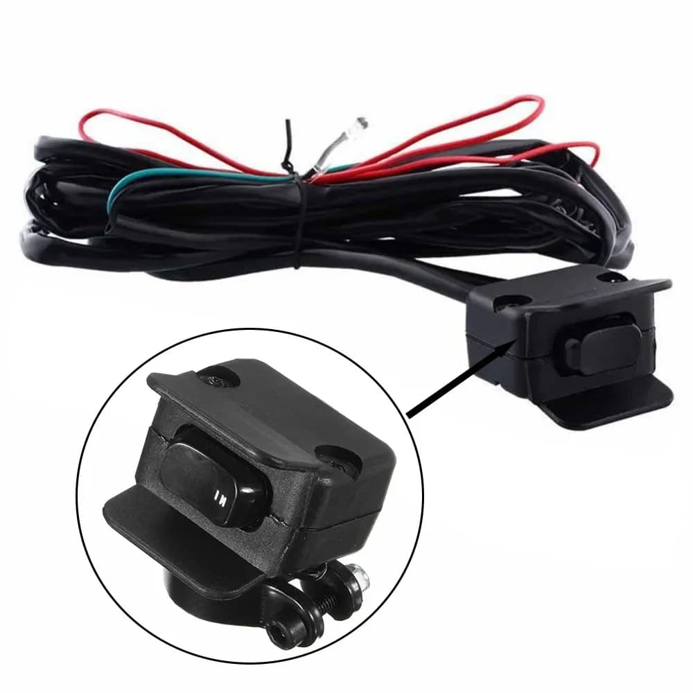 Commutateur à bascule de treuil de moto, ligne de commande de guidon, kits d'avertissement, alimentation de connecteur entièrement scellée, RL, UTV, 12V, 3 m