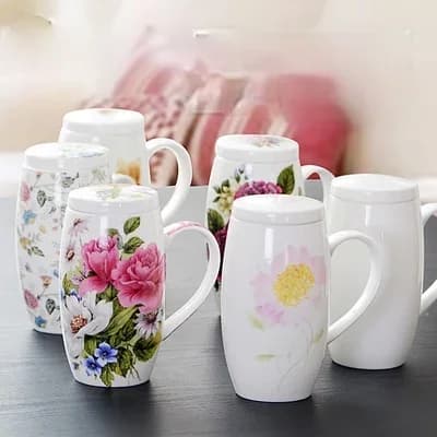 Grande tasse à café en porcelaine d'os, gobelet en céramique, heure du thé, grande tasse, cadeau de Noël, grande tasse en émail, 700ml