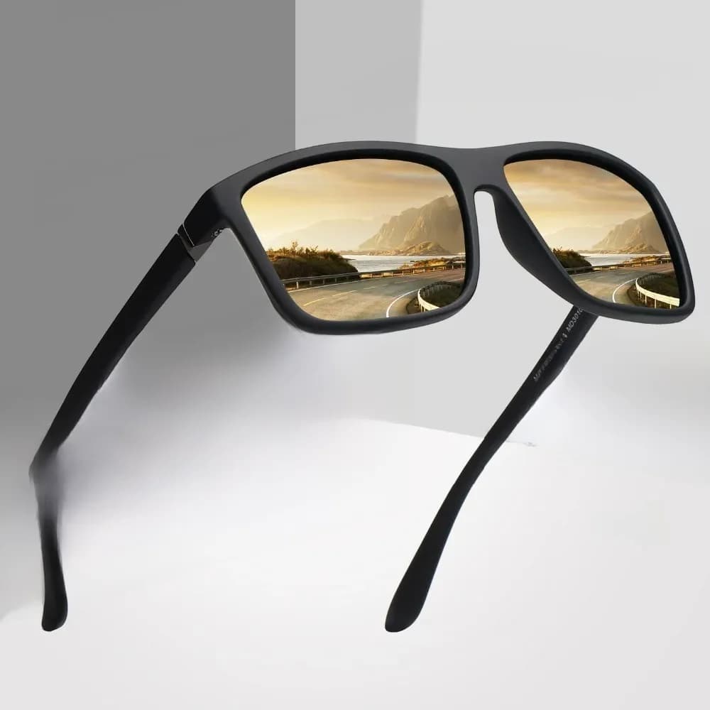 Lunettes de soleil polarisées Unisexe Carré Vintage Lunettes de Soleil Marque Lunettes de Soleil Polarisation Lunettes de Soleil Rétro Feminino Pour Femmes Hommes