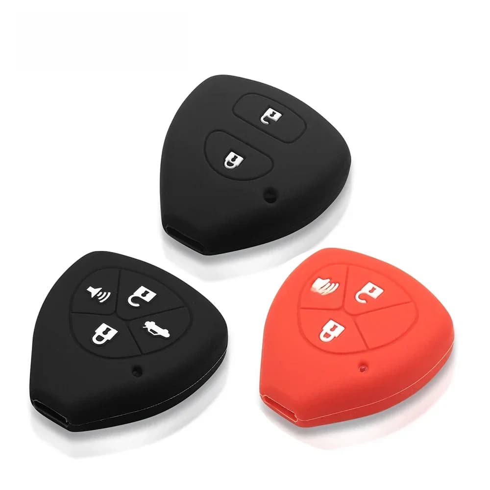 EllYYOU-Juste de clé de voiture en silicone pour Toyota, Auris, HiLux, CorTrustFortuner, Prado, Verso, Camry, Yadditif, Vitz, Vios, Ractis, 2 boutons, 3/4 boutons