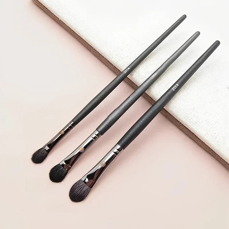 Brosse professionnelle pour ombre à paupières, 1 pièce, poils d'écureuil et de chèvre doux, mélange de fard à paupières moyen et grand, mélangeur, brosse de maquillage
