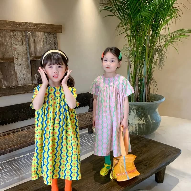 Jupe longue rayée à fleurs pour filles, vêtements d'été pour enfants, doux
