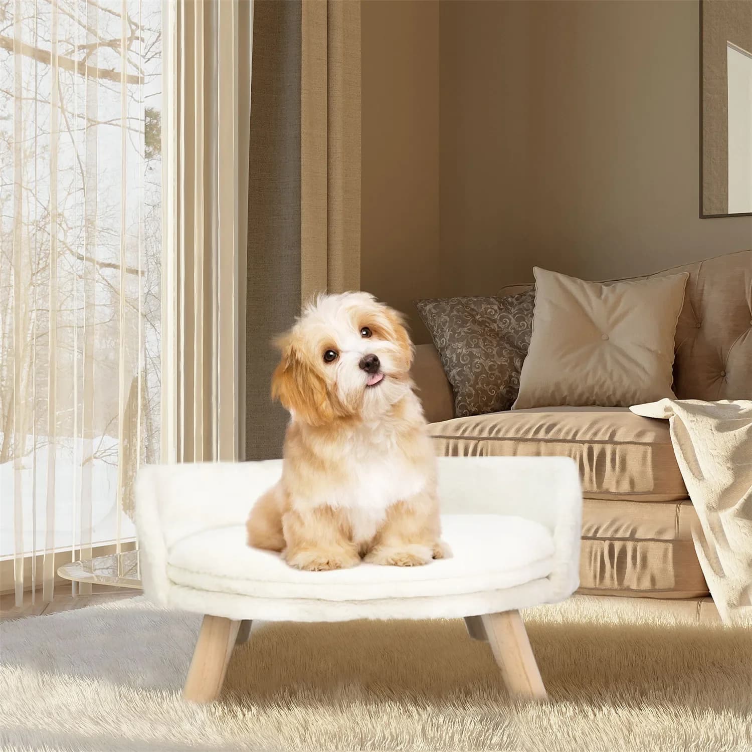 Canapé-lit suréWerpour animaux de compagnie, chaise pour chat, canapé pour petit chien, coussin parfait, maison de sommeil