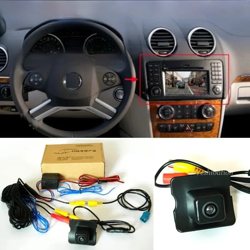 Caméra de recul pour voiture, pour Mercedes Benz M ML W164 ML450 ML350 ML300 ML250 GL X164 GL350 GL450 RCA, Compatible avec écran d'origine