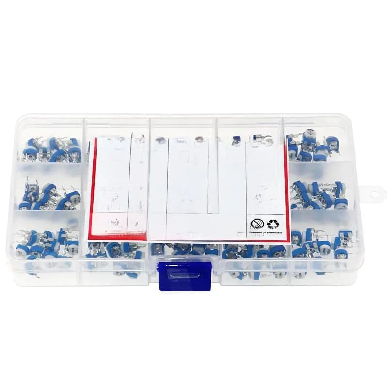 Potentiomètre ajustable pour réglage de RM-065, 150 pièces, 15 valeurs 10 chacune, 100ohMinigolf 1M Thom065 Résistances variables Kit assressenti