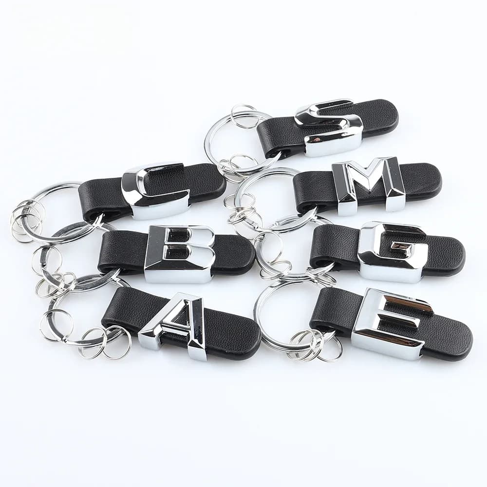 Porte-clés en cuir pour Mercedes Benz, porte-clés en métal, W211, W124, W210, W212, W176, W168, Wrational W245, W246, Jas, A, B, C, E, S, M, G aq