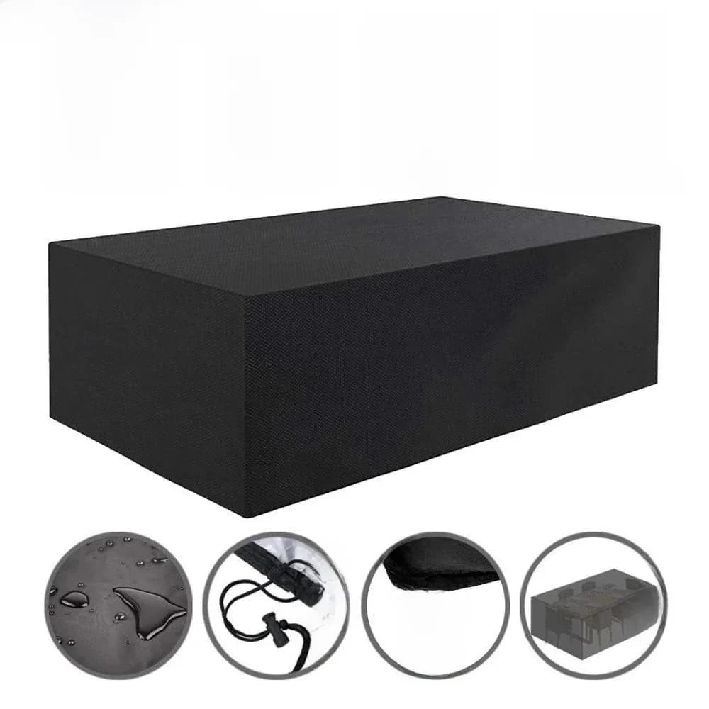 Housses de meubles d'extérieur imperméables, pluie, neige, poussière, coupe-vent, Anti-UV, tissu Oxford, couvertures de meubles de jardin, pelouse, Patio, 40 tailles