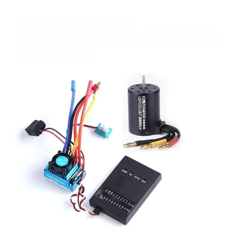 Moteur sans balais 3650 3900kv 4300kv 5200KV/45A 60A 80A 120A, contrôleur de vitesse électrique ESC sans balais, anti-poussière pour voiture RC 1:10