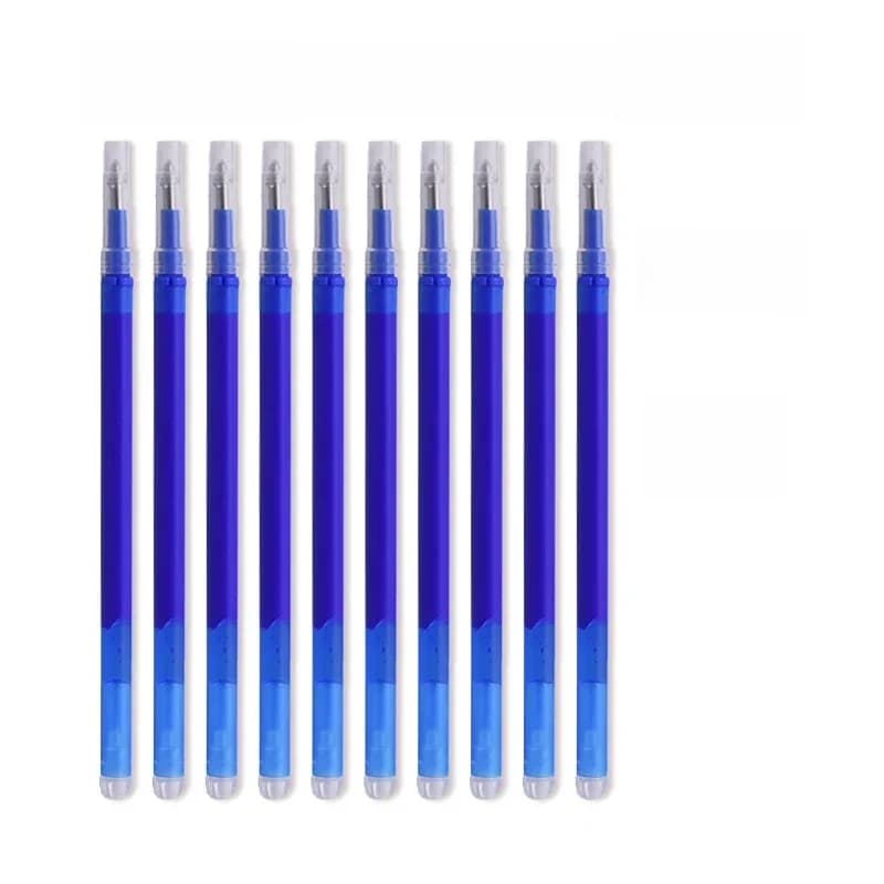 Stylo Gel Magique Effaçable pour le Bureau, Tige de Recharge, Encre Bleue et Noire, Fournitures de Papeterie, 8 Couleurs, 0,7 mm, 50 Pièces par Ensemble