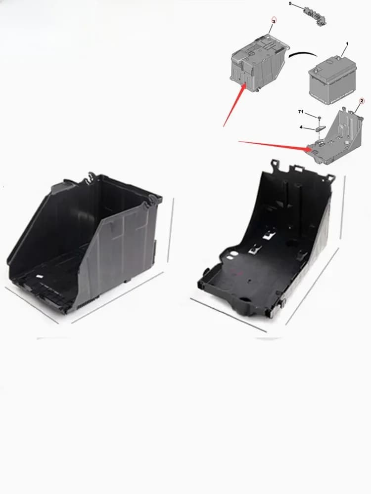 Couvercle de protection de batterie moteur 5615H2 5615G8 pour Peugeot 307 308 408 3008 RCZ pour citroën C4 Picasso, plaque de support de base de batterie