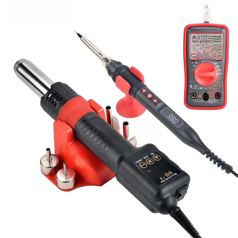 JCD pistolet à Air chaud 8208 Micro Station de soudage de retouche LCD sèche-cheveux numérique pour le soudage 220V 750W pistolet thermique outils de réparation de soudage