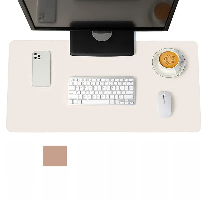 Tapis de souris blanc, tapis de souris portable, grand tapis de jeu, imperméable, antidérapant, en daim PU, tapis de bureau, tapis de clavier pour ordinateur.