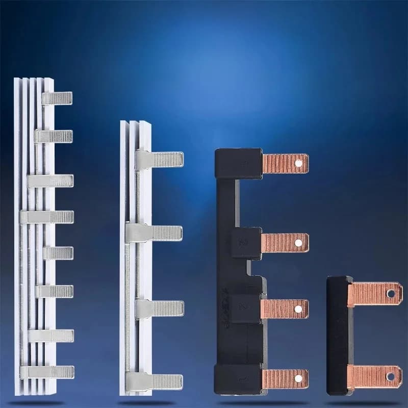 Barre omnibus en cuivre pour boîtier de distribution, disjoncteur miniature (MCB), disjoncteur différentiel (RCBO), disjoncteur différentiel (RCCB), connecteur, connexion de barre omnibus, combinaison