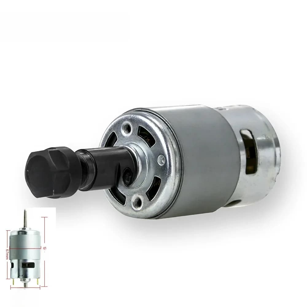 Moteur de broche 20000 tr/min 12-24 V 775 DC + roulement à billes à tige d'extension ER11 pour CNC 1610 (Pro) / 3018 (Pro)