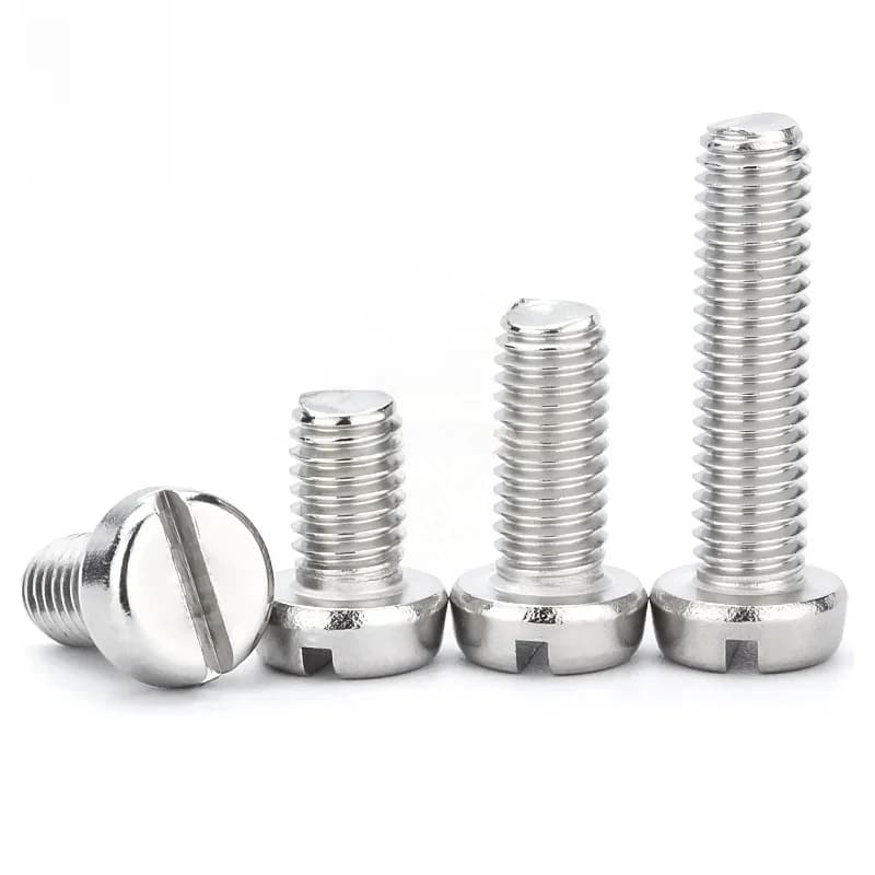 10/50 pièces Vis à tête cylindrique fendue en acier inoxydable 304 A2-70 GB65 M1.6 M2 M2.5 M3 M4 M5 M6