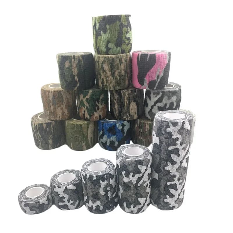 1 pièces Camouflage élastique pansement auto-adhésif doigt poignet paume cheville fixateur bande d'enveloppe crossfit Sport bande animal de compagnie médical pansement