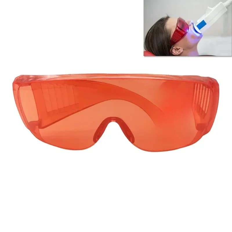 Lunettes de protection dentaire rouge pour les yeux, blanchiment des dents, lunettes interdites, lumière UV, outils de dentiste