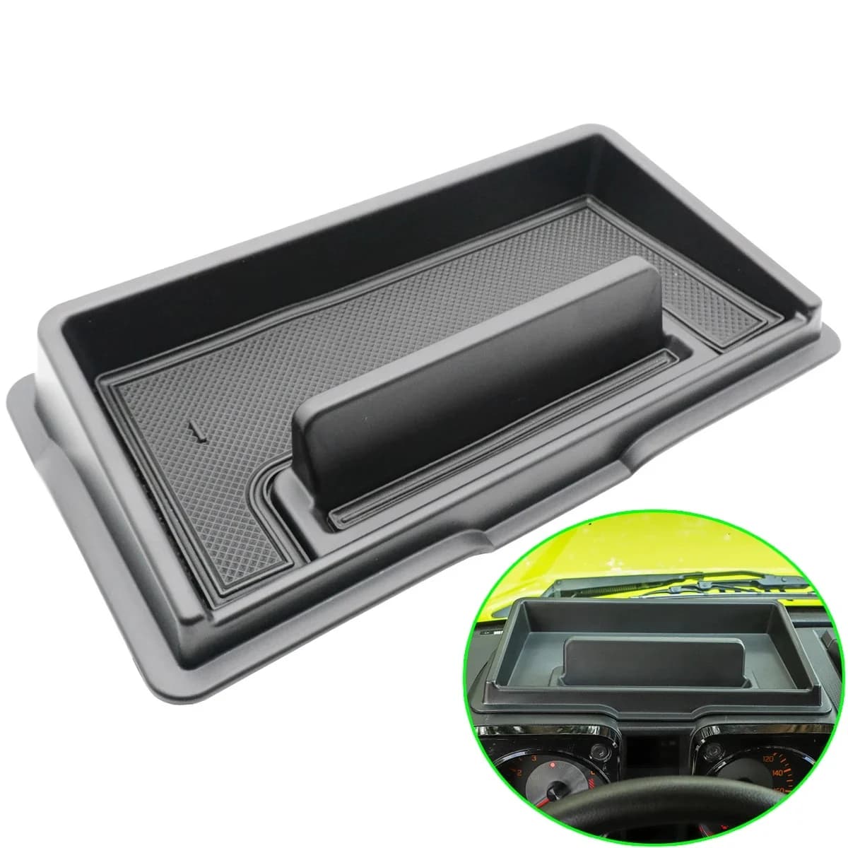 Boîte de rangement pour tableau de bord intérieur de voiture, support de plateau, étanche et antidérapant, accessoires de style automobile pour Suzuki Jimny 2019 2020 2021