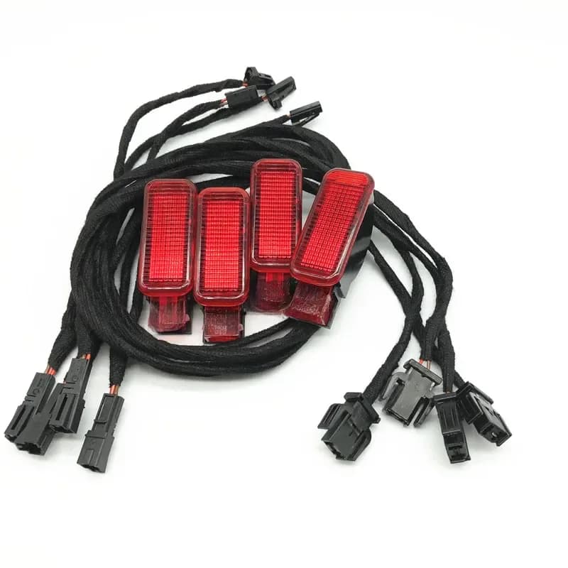 Feux de porte de voiture rouges, lampes de signalisation halogènes, faisceau de câblage pour Audi A1 A2 A3 A4 B8 B9 A5 A6 C7 C8 A7 A8 Q3 Q5 Q7 TT RS