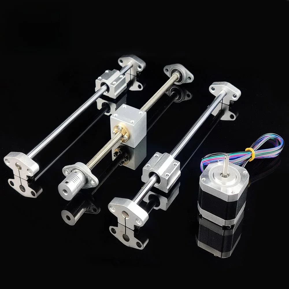 Vis mère T8, pas de 2mm, plomb 8mm KP08/KFL08 SK/SHF8 SC8UU + axe optique OD8mm + moteur pas à pas, jeux de rails de guidage d'imprimante 3D