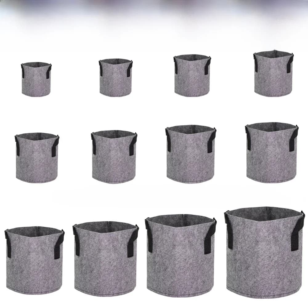 RBCFBottles-Sacs de Culture Gris de 1 à 300 Gallons, Conteneur Rapide, Pots de Plantes en Tissu Non Tissé Épais avec user inière de Jardin