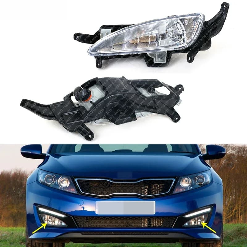 Phare antibrouillard pour pare-chocs avant de voiture, feu conducteur DRL pour KIA K5 Optima 2010 2011 2012 2013 92201-4M000/92202-4M000, style de voiture