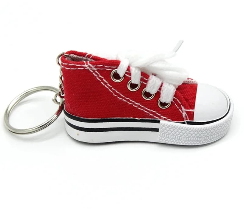 Porte-clés de chaussures de Tennis en toile 3D, 7.5CM, nouveauté, pendentifs, bijoux de fête, Simulation de voiture, pour hommes et femmes