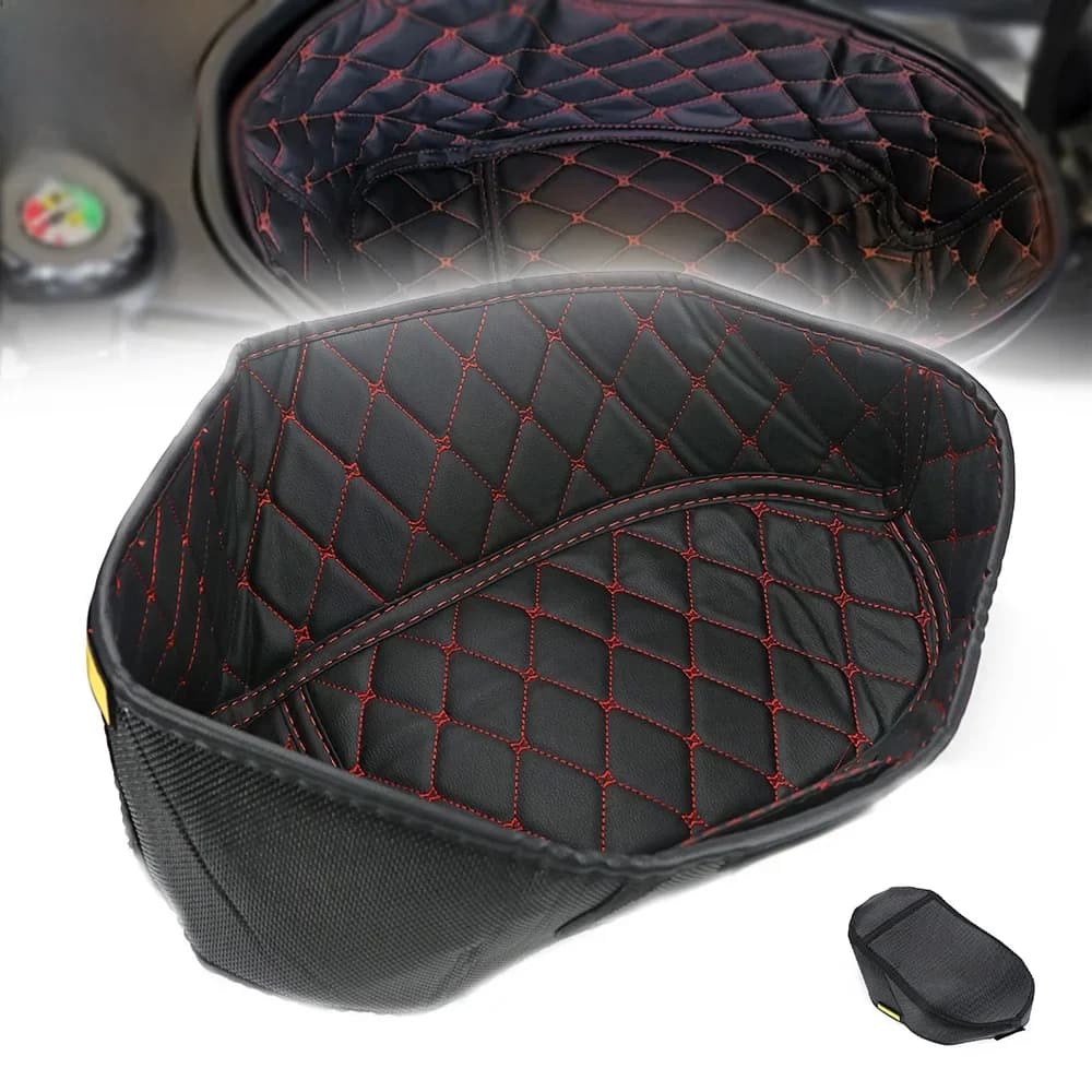 Coussinet de couverture de seau de siège de bagage de doublure de coffre arrière de moto en Nylon PU pour VESPA GTS 125 150 250 300 GTV 300 2013 - 2020 2021