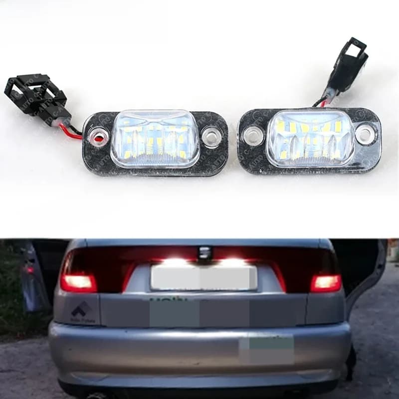 2 pièces étanche à l'eau pour VW Golf Mk3 Polo 3 Cabriolet Seat Ibiza Cordoba Vario 6K sans erreur LED numéro plaque d'immatriculation lumières lampe