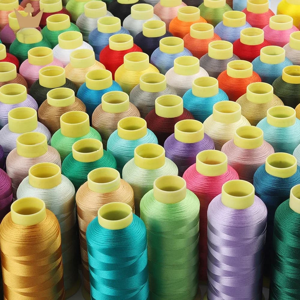 Fil à Broder en Polyester 40WT 120D/2 de 5000m, pour Machine Brother/Singer, Couture Domestique, Couleurs Variées de Bonne Qualité
