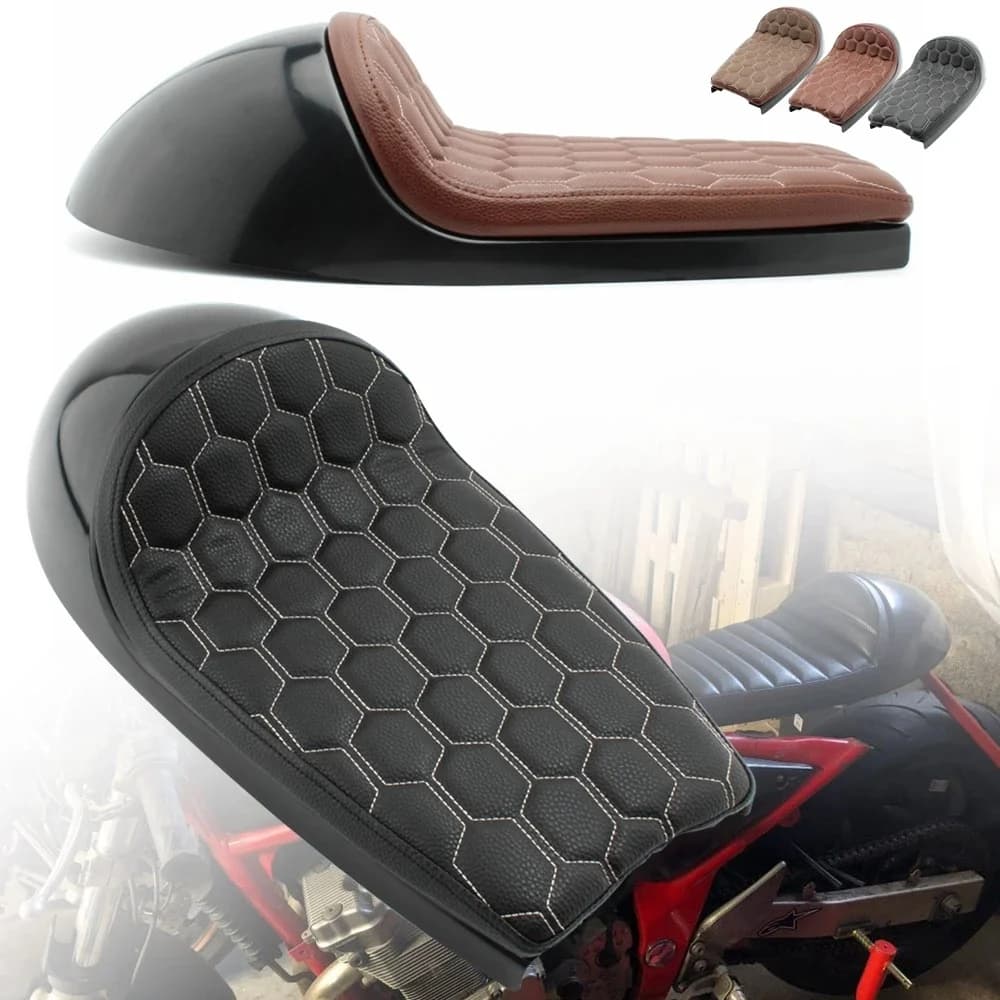 Inboulon Seat-Selle de Moto Rétro, Coussin Vintage ScramJeff, Bonneville Honda BMW Triumph