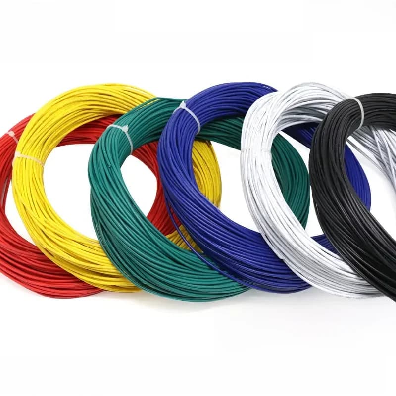 Câble en fil de cuivre étamé PVC UL1007, 10M, 18/20/22/24/26/28/30 AWG, blanc/noir/rouge/jaune/vert/bleu/gris/violet/marron/Orange