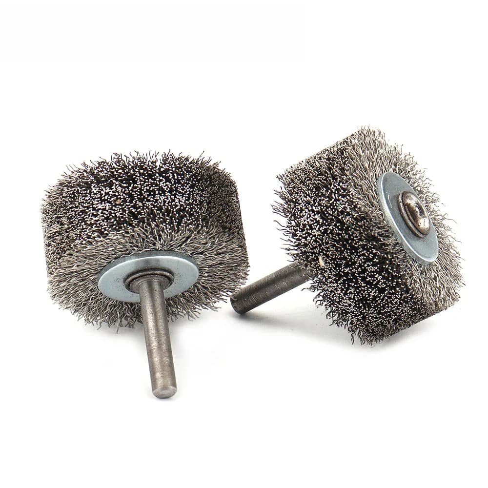 Brosse à roue en fil d'acier de 50mm, tige de 1/4 ", outil rotatif Dremel pour Mini perceuse Dremel, élimination de la rouille du métal, polissage 1/2/5 pièces
