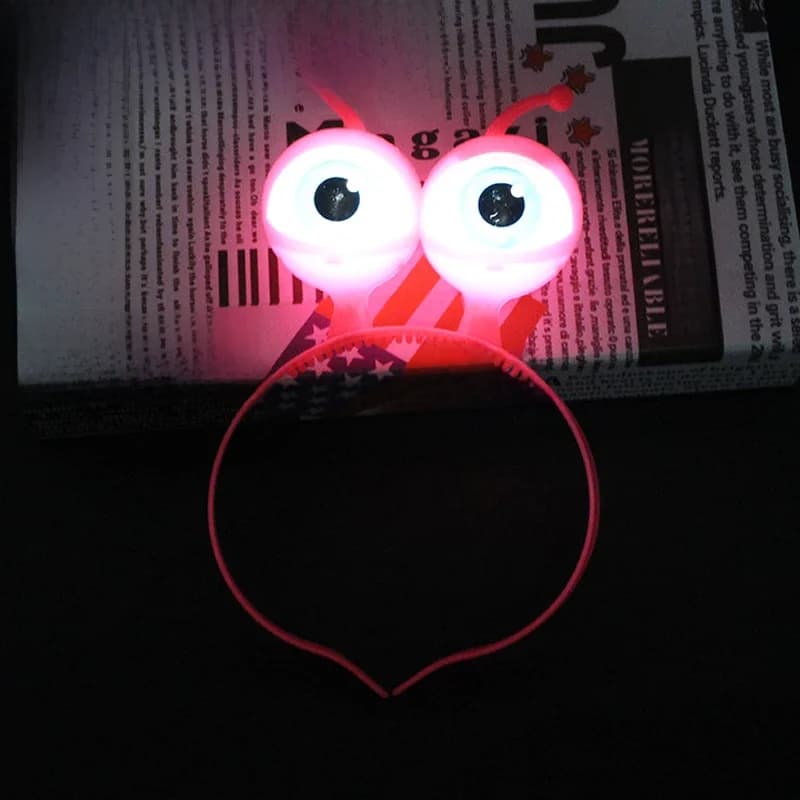 Serre-tête LED pour enfants et adultes, serre-tête Alien amusant pour Cosplay, cadeaux, jouets de décoration de noël