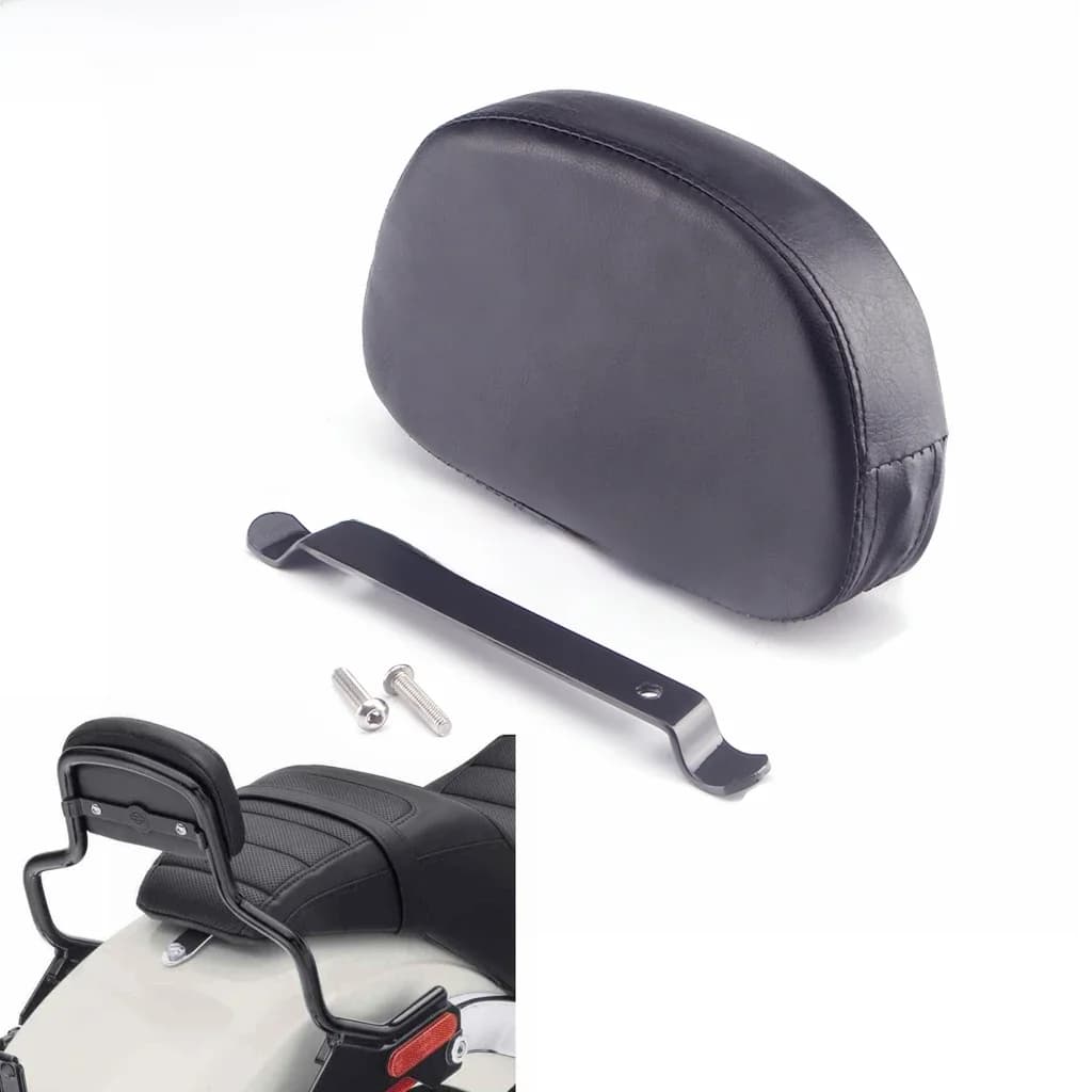 Coussin de dossier de passager noir pour moto Sissy Bar, pour Harley Softail Slim Delux Sport Glide Low Rider Street Bob 2018-up