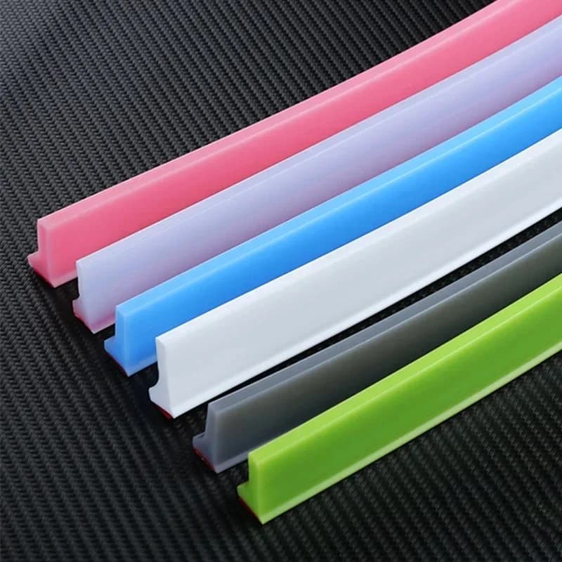 Bande de Retenue d'Eau Multicolore en Silicone pour Lavabo, Poêle, Machine à Laver, Mathiation de Sec et de Support, Barrière de Douche