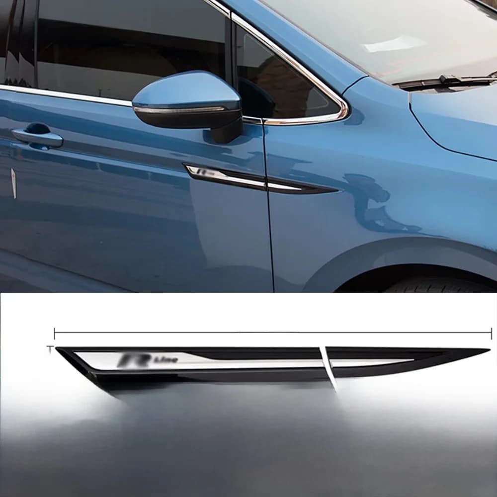 Autocollant d'emblème latéral de porte d'origine, garniture de couverture, style de voiture adapté pour Volkswagen Touran, 2016, 2017, 2018, 4 pièces