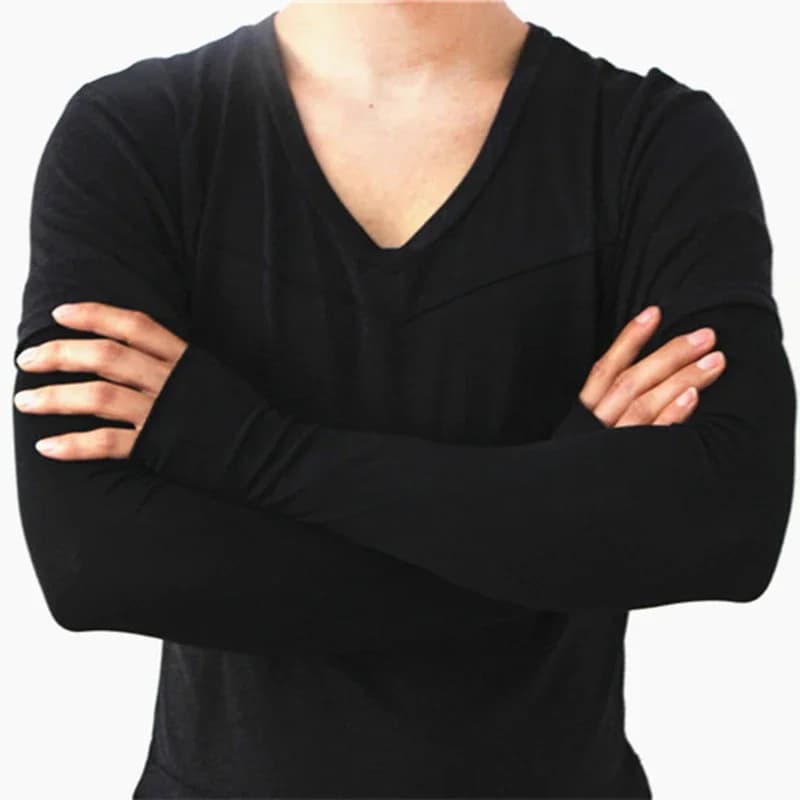 Mitaine en soie glacée pour homme et femme, mitaine de conduite, Protection contre les UV, gant à manches sans doigts, I58