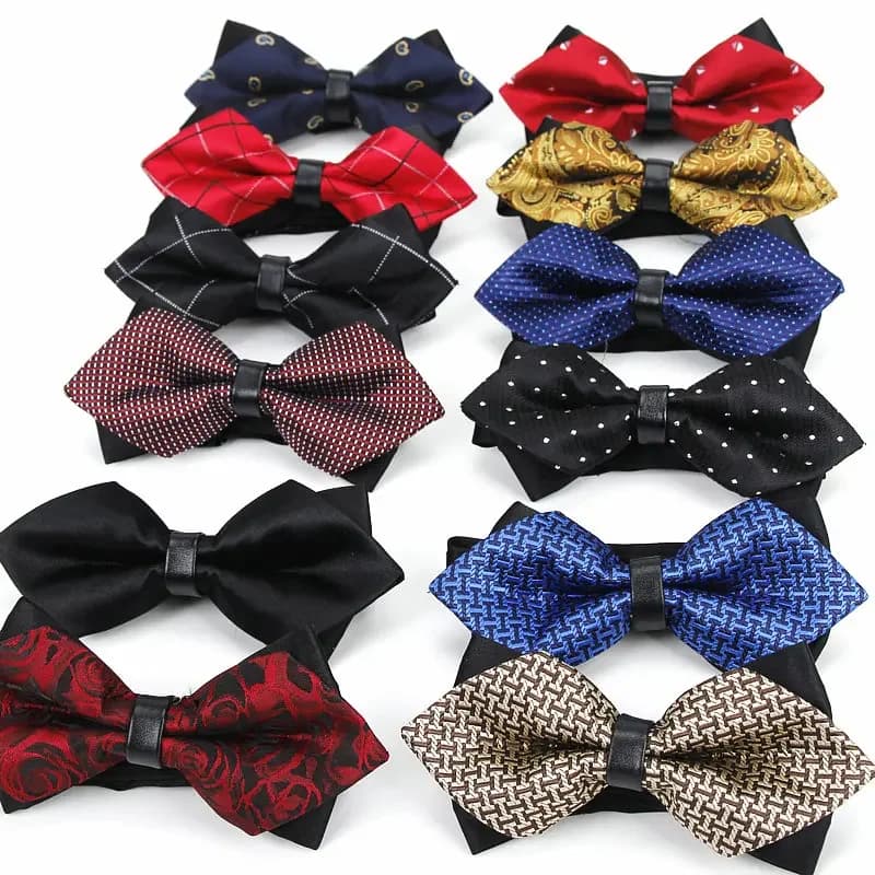 Nministériels d papillon à carreaux pour hommes, rouge, noir, accessoires de fête de mariage, vente en gros, garçons, filles, cravates à la mode