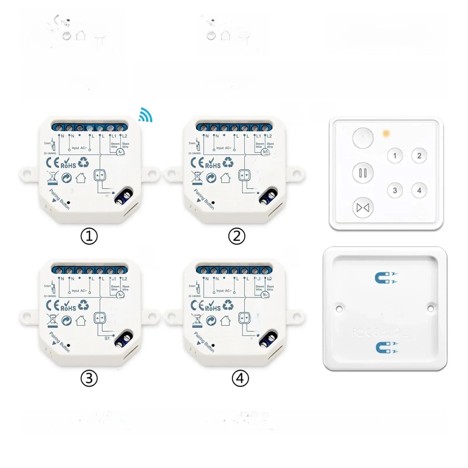 LoraTap RF WiFi Stores Volets Roulants Rideaux Moteur Commutateur Module Télécommande Smart Life Maison Ouverture Automatique Fenêtre Alexa Électrique Connecté Automatisme Motorisé Résidentiel Roulant
