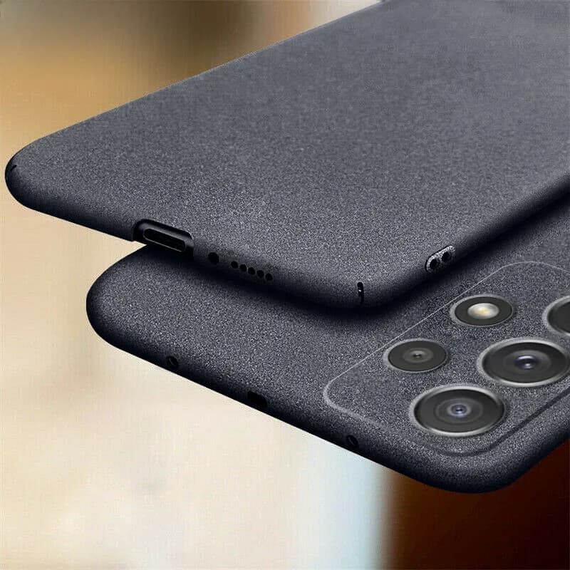 Coque ultra-fine mate en pierre de grès pour Samsung Galaxy A17 A55 A54 A53 S26 S25 S22 S23 S24 Ultra Plus, coque rigide antichoc en PC