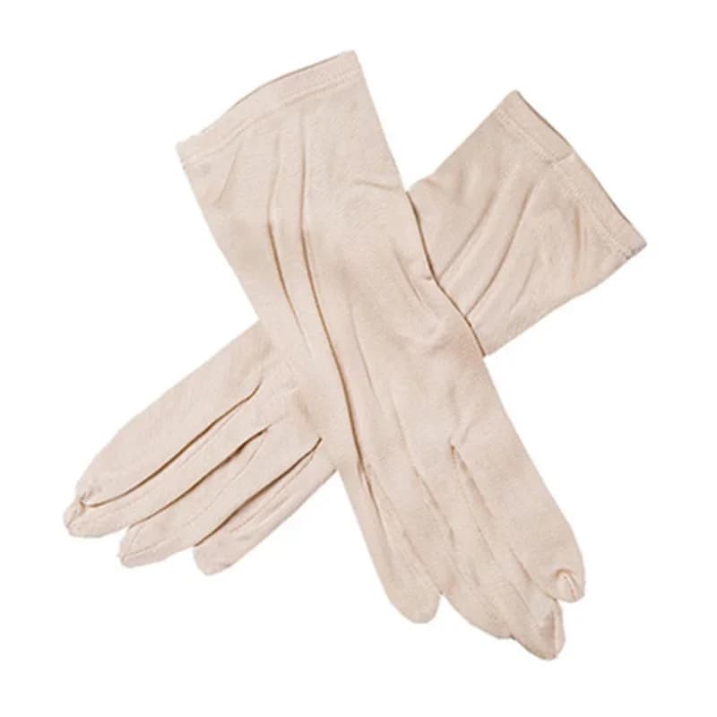 Injgloves-Mitaines de conduite élastiques à écran tactile pour femme, 100% naturel, mince, crème solaire UV, respirant, hydratant, sommeil, été, L36L