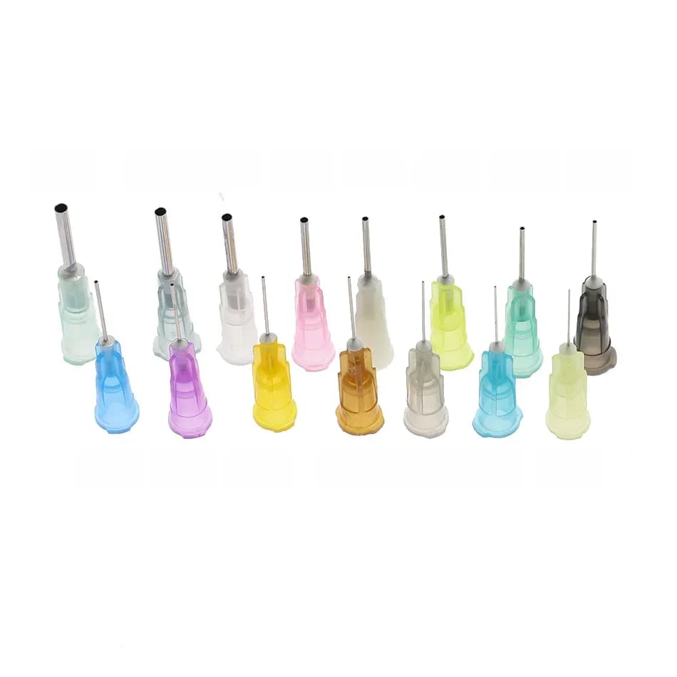 Distributeur de seringues liquide de précision droites, 50 pièces, pointes d'aiguilles 14/15/16/18/19/20/21/22/23/24/25/26/27/28/30G