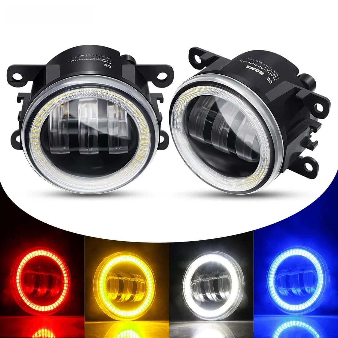2 X phare antibrouillard Angel Eye pour Mitsubishi Outlander Pajero L200 Colt endavour Galant Lancer voiture lentille LED DRL antibrouillard lampe de conduite H11
