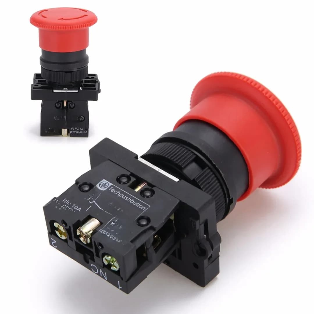 ZB2-BE102C P172 220V 10A rouge NC 22mm arrêt d'urgence champignon bouton-poussoir interrupteur XB2-ES542 contrôle démarreur électrique