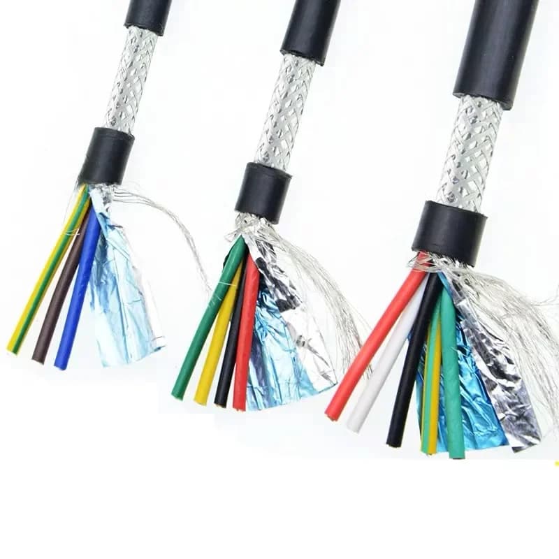 Câble de commande blindé en cuivre pur, 22AWG, 20AWG, 18AWG, 2-16 cœurs, câble de signal corde 2547, RVCredible, 1 m