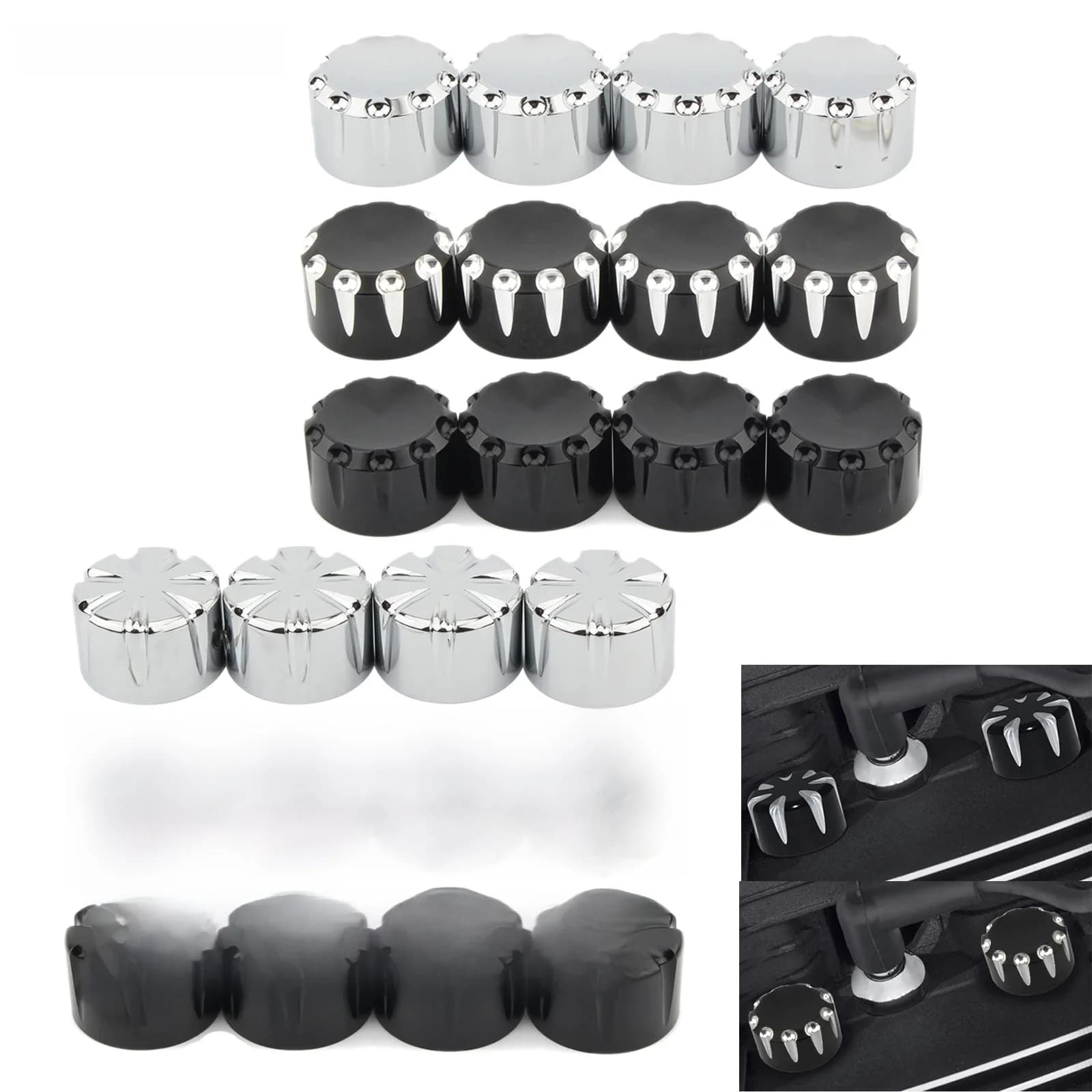 Couvercle de bouchon de bougie d'allumage de moto, noir/Chrome, pour Harley Twin Cam Touring Road King Sportster XL 883 1200 48 72 99-2021