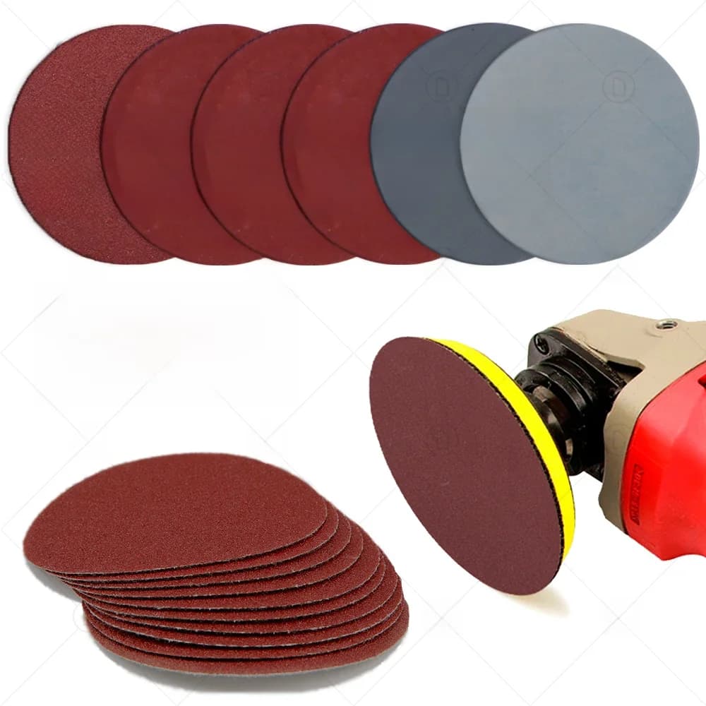 Disque de ponçage en papier de verre de 3 pouces 75mm, pour métal, restauration de roues de voiture en bois, Kit de ponçage et de polissage P800 P1200 P2000 P5000